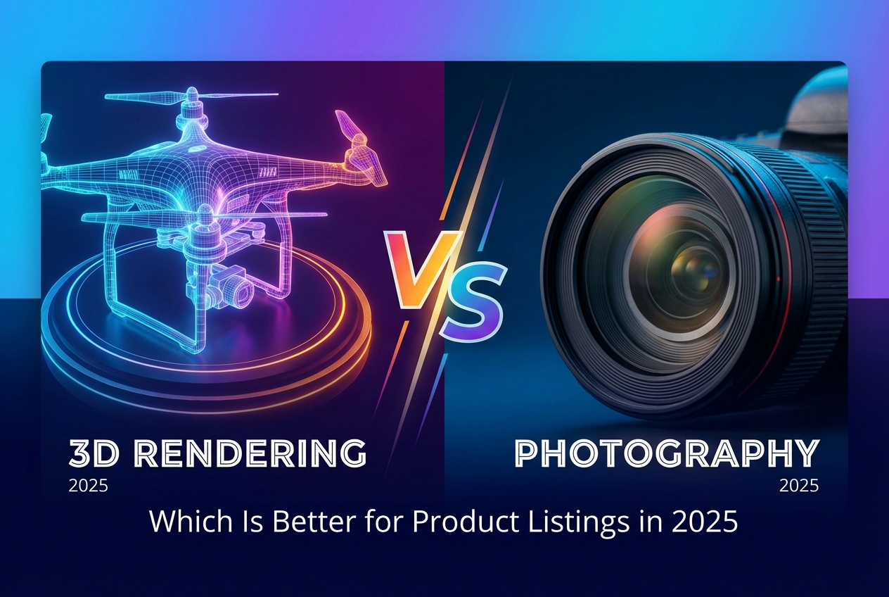 3D Rendering vs Photography: Which Is Better for Product Listings in 2025