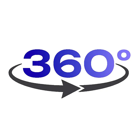 3D render of a blue 360 degree logo with an arrow, representing rendering services — Using 3D Product Rendering Services for Kickstarter Campaigns: How to Pitch Before You Manufacture
