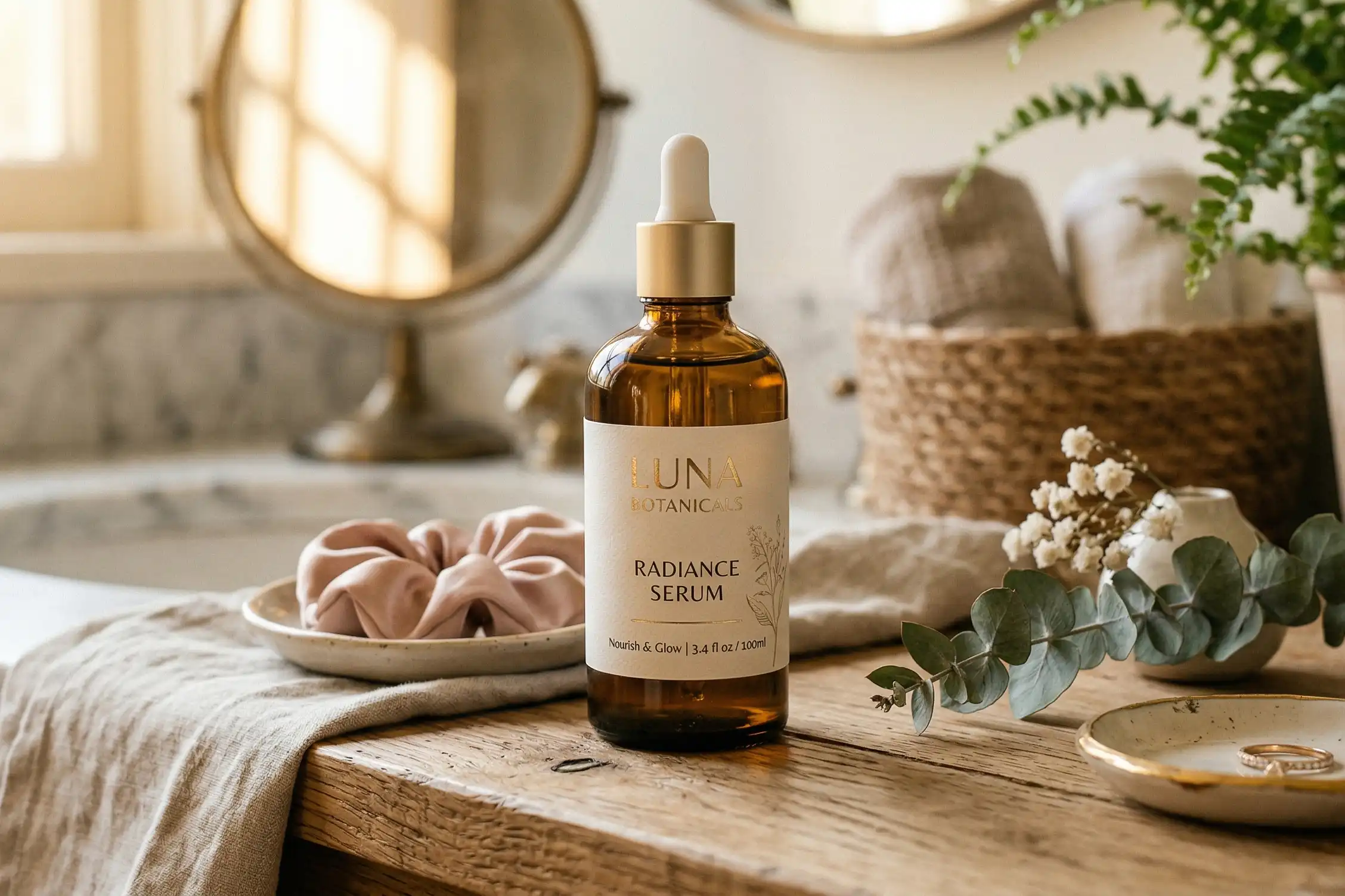 Lifestyle Image of Luna Botanicals Serum