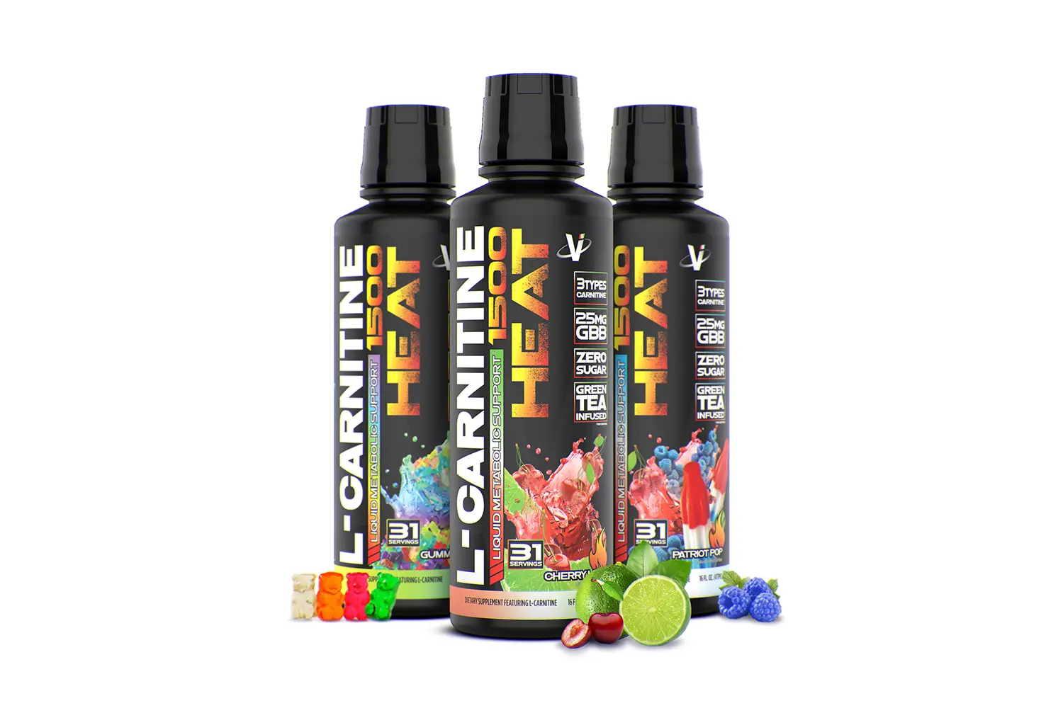 Supplement Bottles 3D Rendering on white background