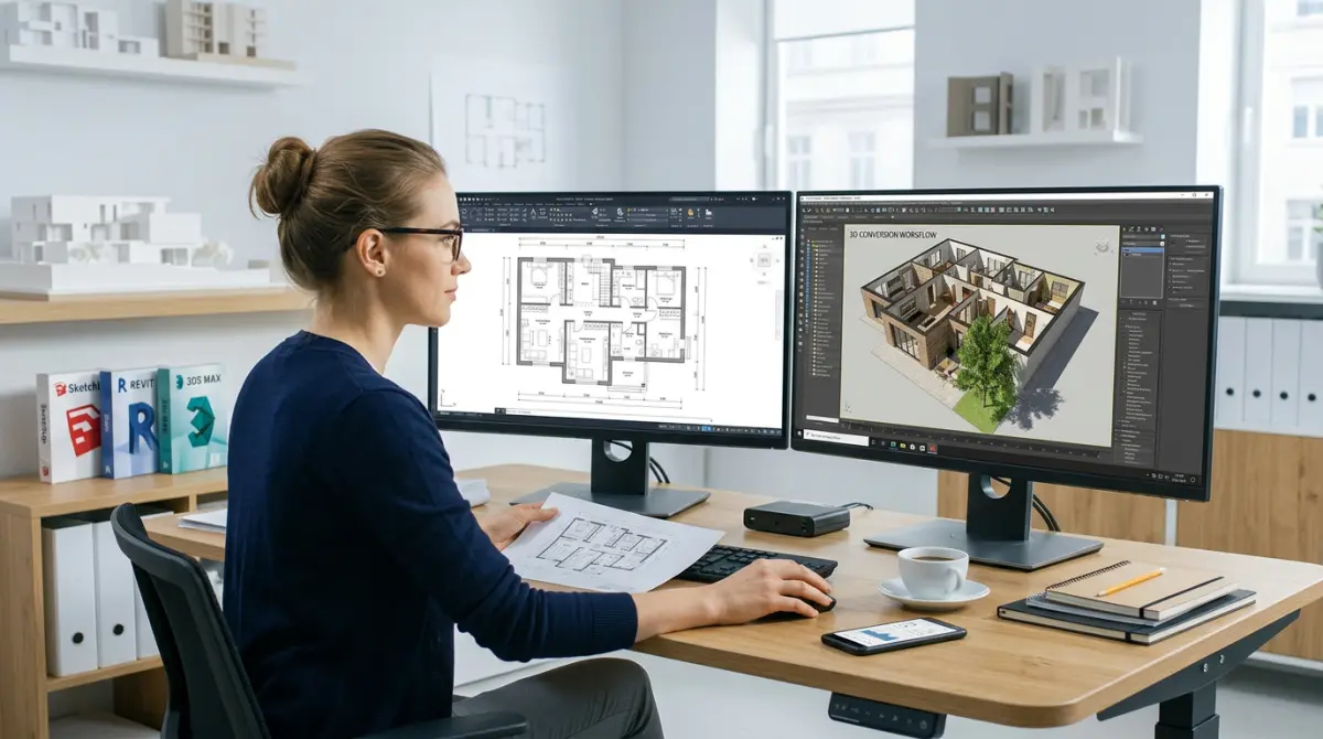Choosing the Right Software for the Conversion — How to Convert 2D Floor Plan to 3d Model