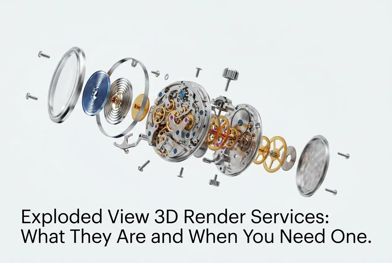 Exploded View 3D Render Services: What They Are and When You Need One