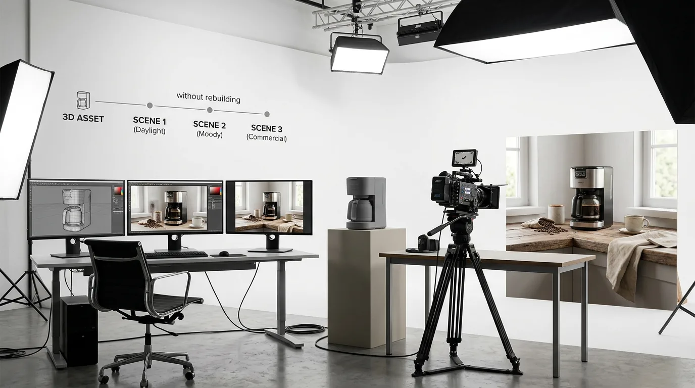 Faster Content Production Without Rebuilding Every Shoot — Why 3D Modeling is Essential for Creating Stunning Product Lifestyle Images