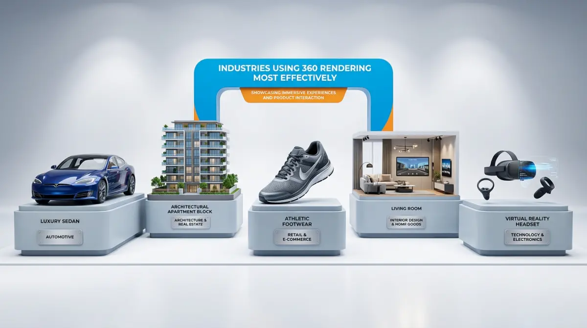 Industries Using 360 Rendering Most Effectively — Render 360: What It Means and Why Brands Are Using It for Product Marketing