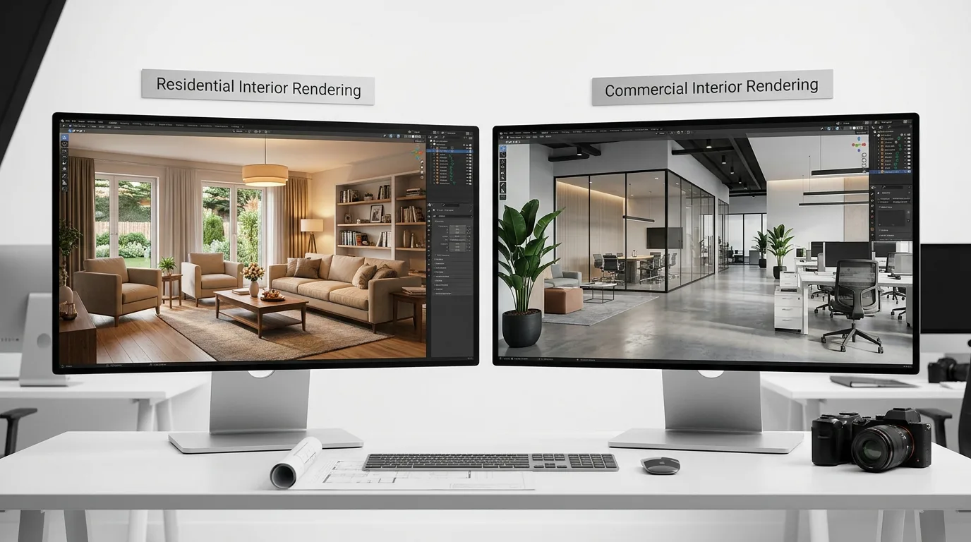 Residential vs. Commercial Interior Rendering: Does It Cost More? — House Interior Rendering Cost - Updated 2026 | 360 Render