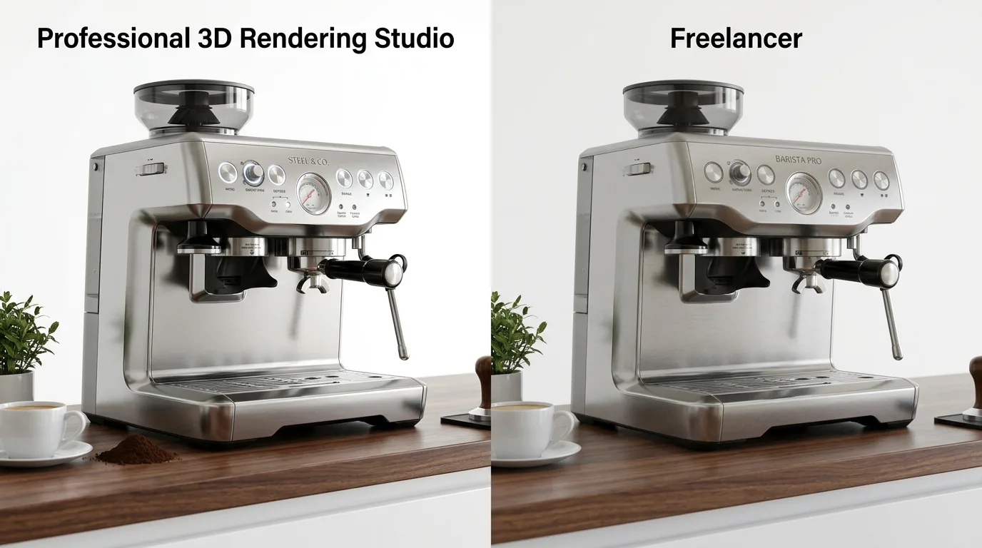 Studio vs Freelancer: What You're Actually Getting — How Much Does 3D Product Rendering Cost? 360 Render