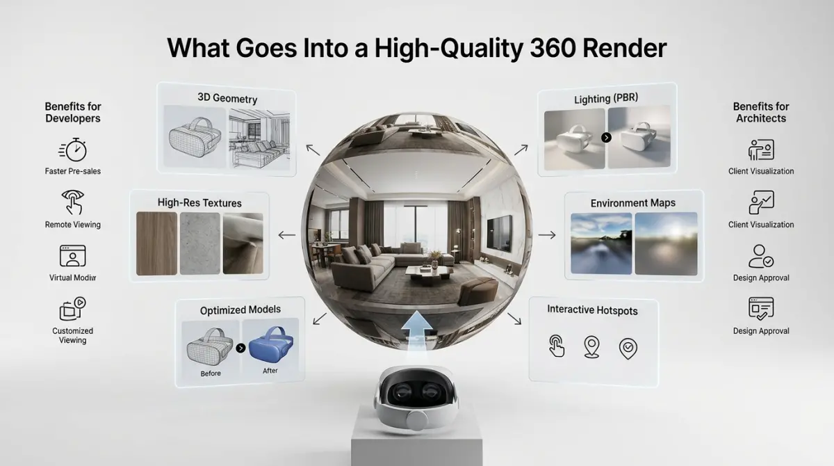 What Goes Into a High-Quality 360 Render — 360 Virtual Rendering for Real Estate: Benefits of 360 Renderings for Developers and Architects